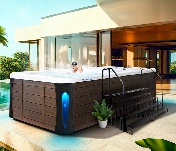 Calspas hot tub being used in a family setting - Paris